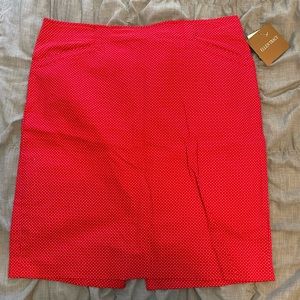 NWT Ellen Tracy Polka Dot Skirt